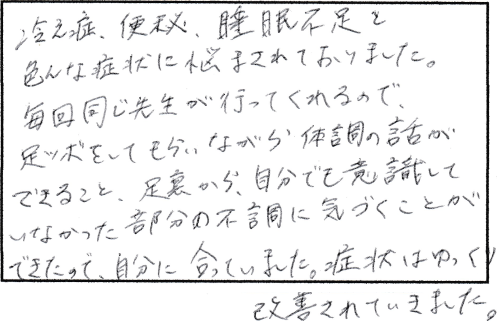 20代U様の感想
