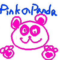霞作、ピンクのパンダ
